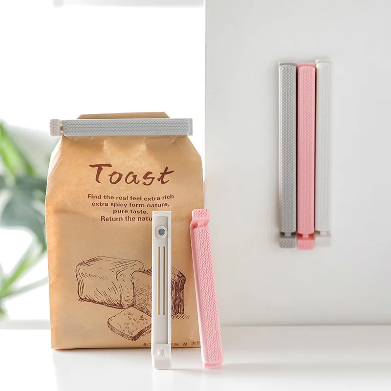 2pcs set magnetic food bag clip with fridge magnet