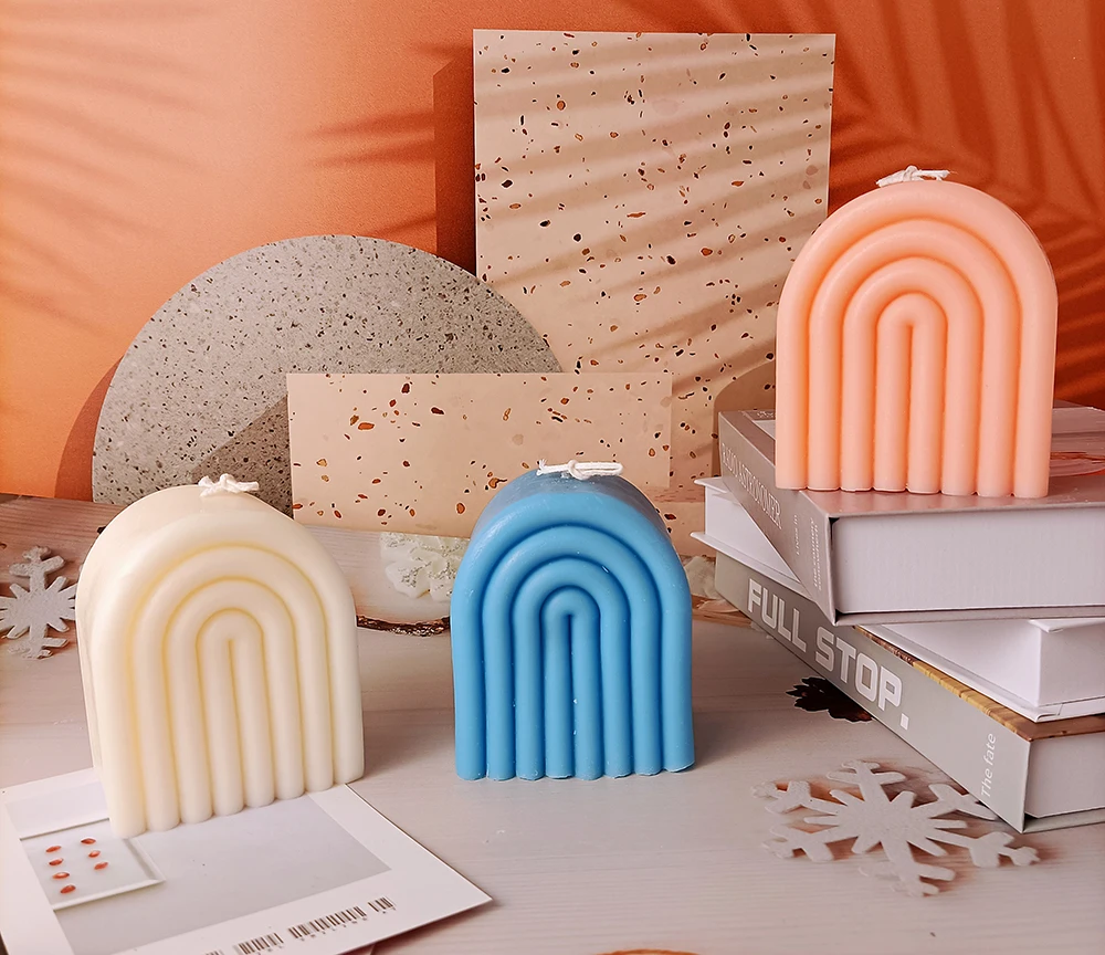 Creative arch scented for room decor home decorative aromatic candles house centerpiece table decoration and accessories