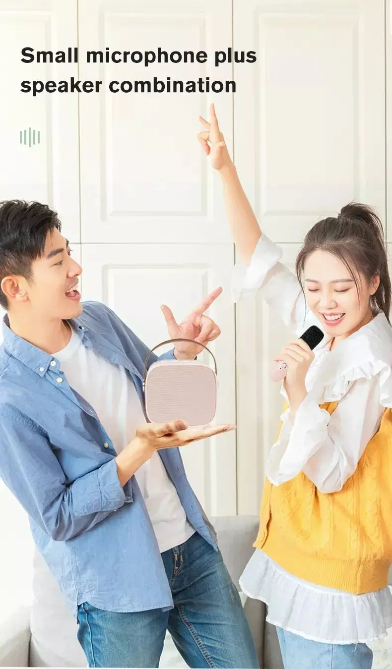 Wireless Bluetooth portable audio with microphone, household portable karaoke singing,handheld karaoke speaker