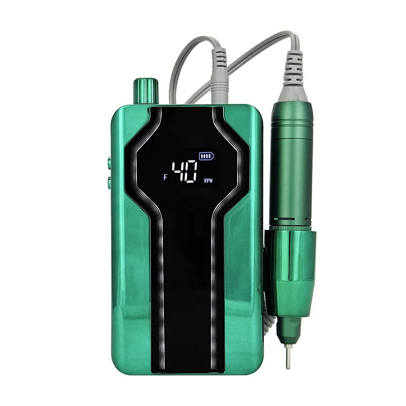 Rechargeable Portable E-file Low Vibration Nail Polisher Acrylic Machine  40000RPM Electric Cordless Nail Drill Nail Polisher