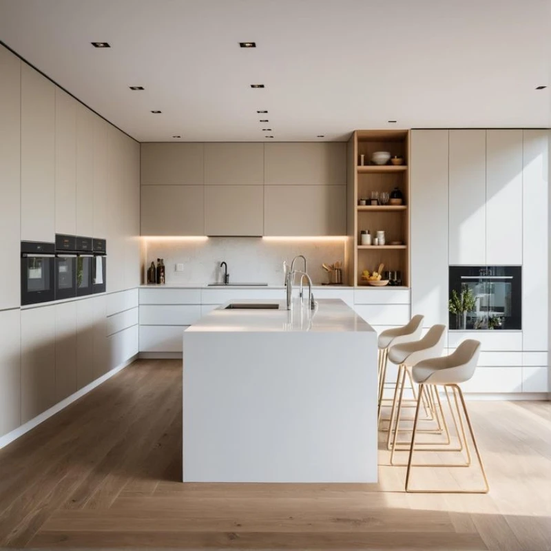 High-End Custom Modular Kitchen Wall Units Modern Design Home Laminate Kitchen Furniture Kitchen Cabinet