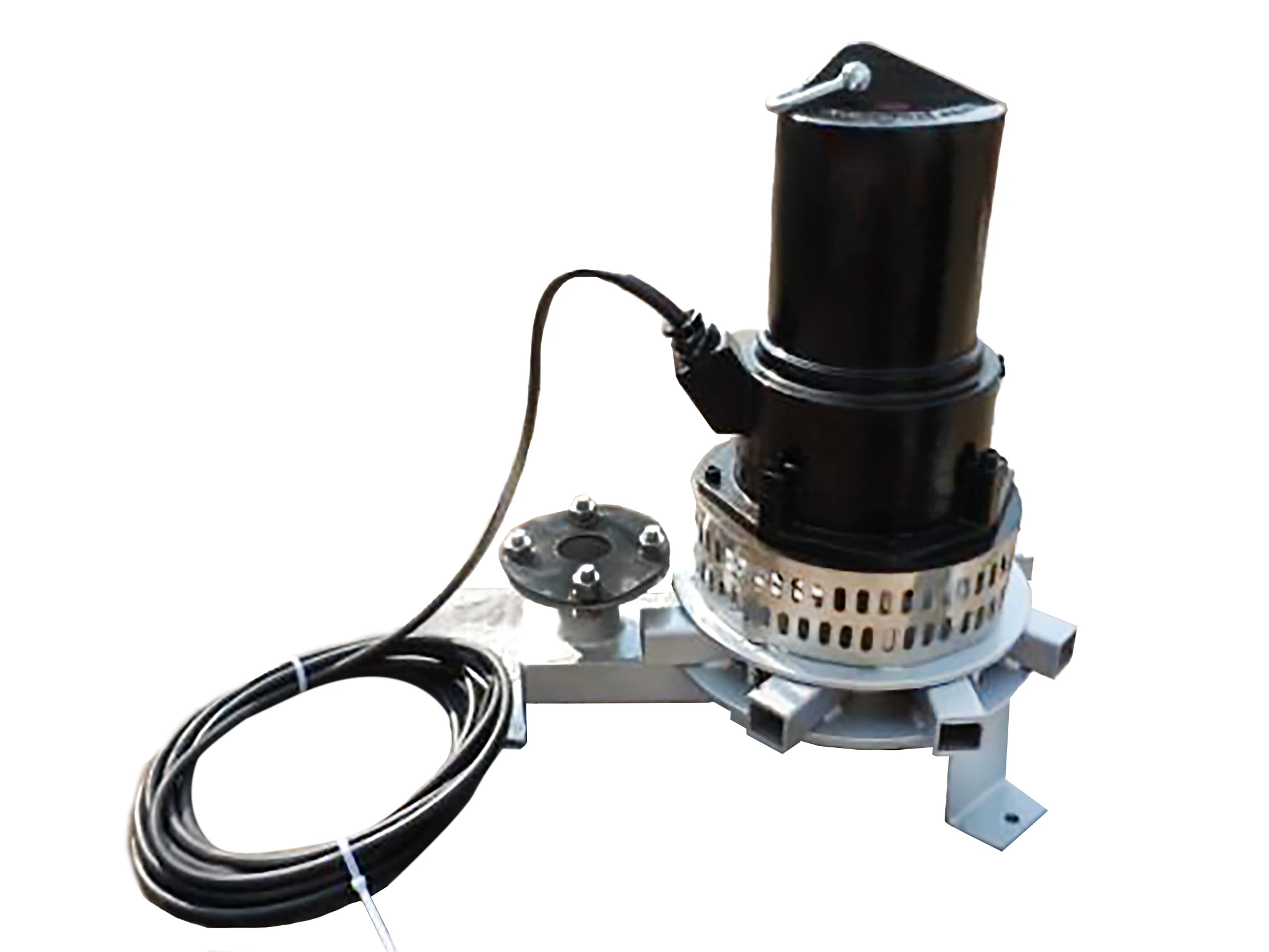 Intense Oxygen Transfer and Mixing Self-Priming Submersible Aerator for Sewage Treatment Facilities