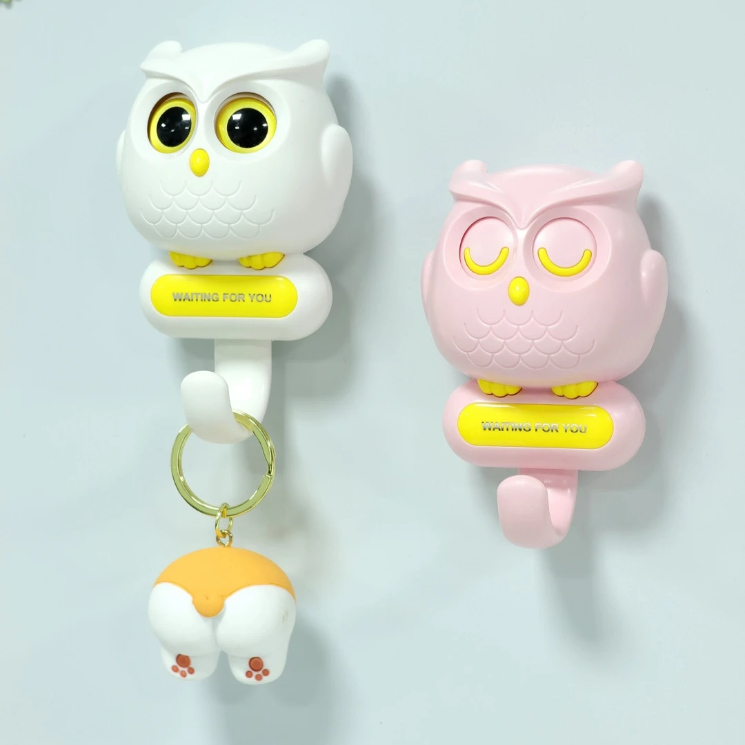 6 kind color Owl New Hook Gravity Type Creative Adhesive to Wall, Dormitory, Kitchen, and Other Practical Hooks