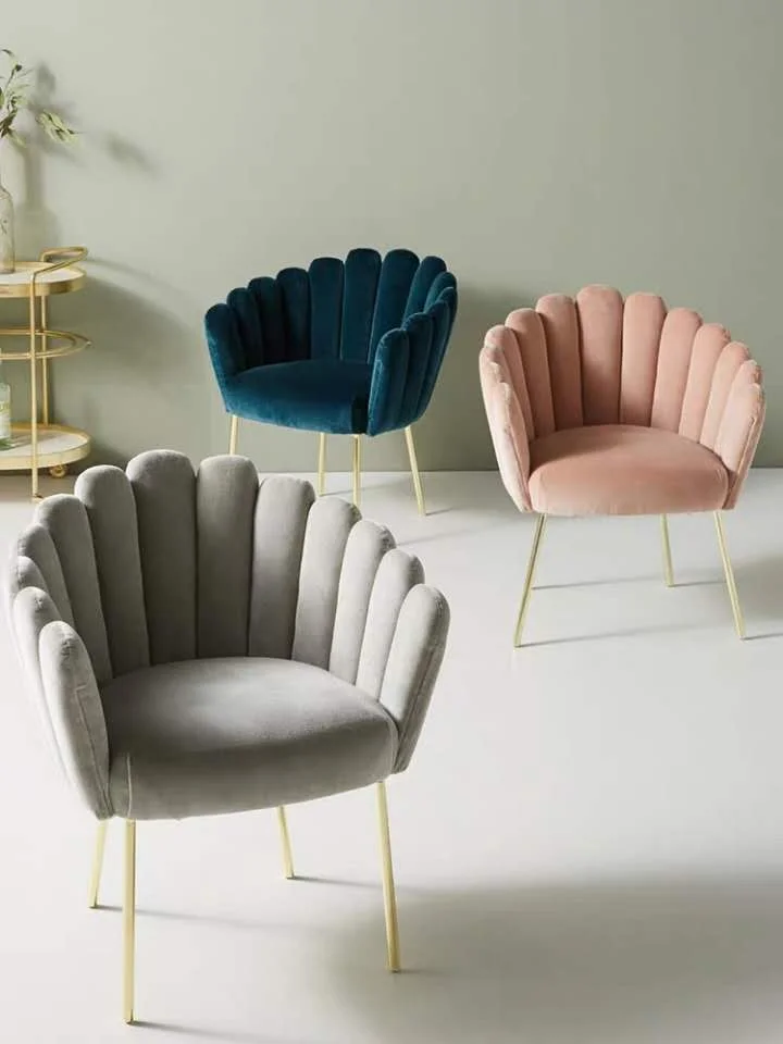 Modern wholesale home velvet armchair for Hotel living room chair velvet seat with stainless steel legs