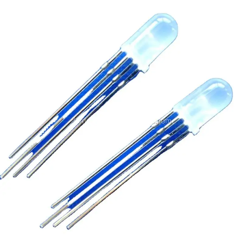 ws2812B intelligent through hole F5 0.2W light emitting diode diffusion addressable Dip RGB light emitting diode 5mm