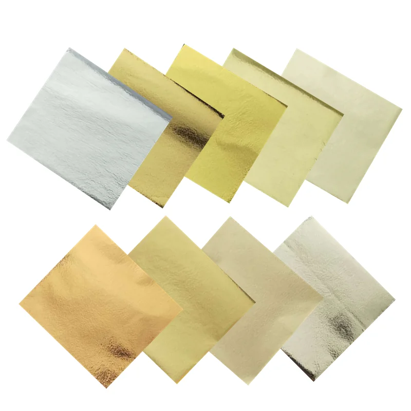 Хит продаж Имитация листового золота 8X8 5 см простыни для мебели позолота потолочные поделки украшения ногтей