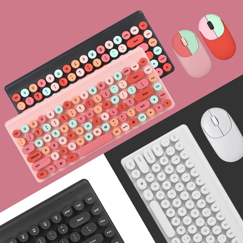 QW02 87 Keys ipad mobile phones computer usb wireless gaming  keyboard mouse combos