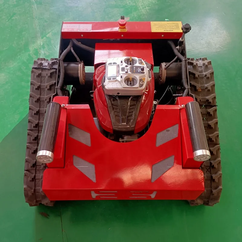 Push Button Start Petrol Ramp Tracked Remote Control Lawn Tractor with Lighting CE Marking