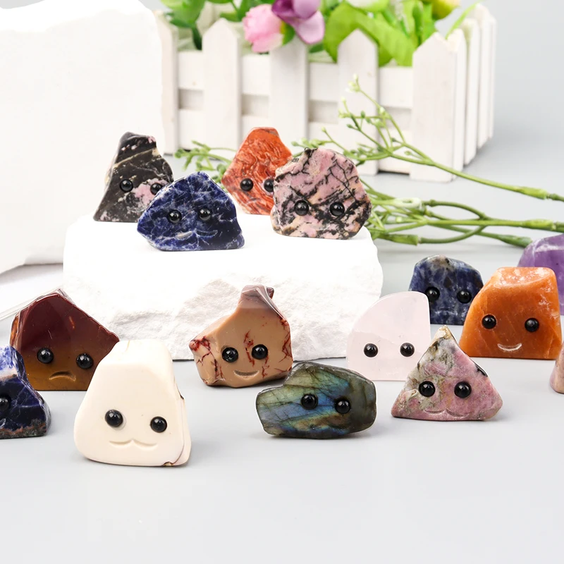 Handcarved Polished Pet Figurine Natural Tiger Eye Stone Quartz Hedgehog Animal Religious Crystal Craft Healing Light Decor