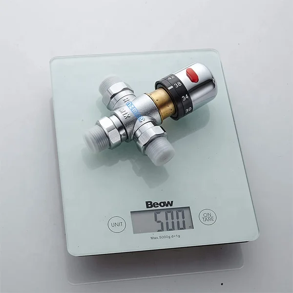 3 Way 1/2 Inch Temperature Control Faucet Shower Valve, hot cold mixing valve for Shower, DN15 Thermostatic Mixing Shower Valve