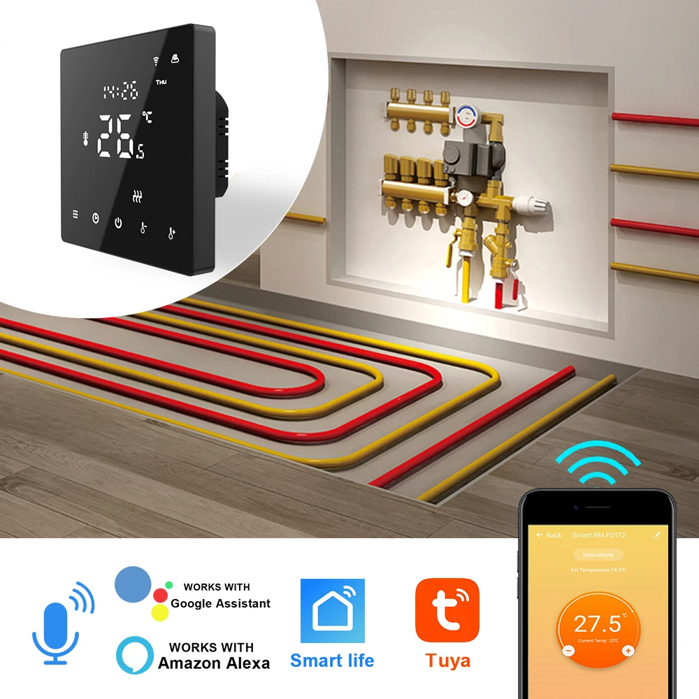 Smart Wifi Home WIFI Programmable  Led Floor Heating Control Gas Boiler PC New Design Boiler