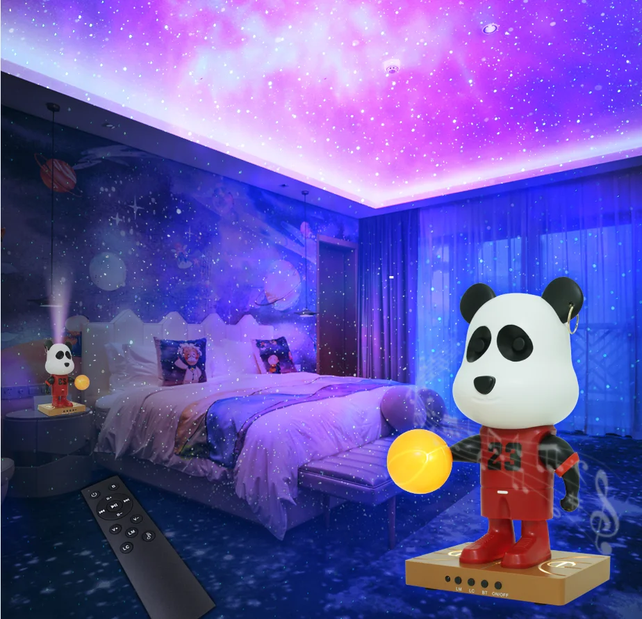 2023 Polar Newest Creative Romantic Space Bluetooth Music Starry Sky Projection Lamp  Decoration night light 3d