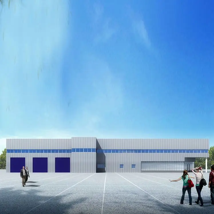 Light Gauge Steel Framing Prefabricated Warehouse / Factory / Shed Steel Structure Drawing