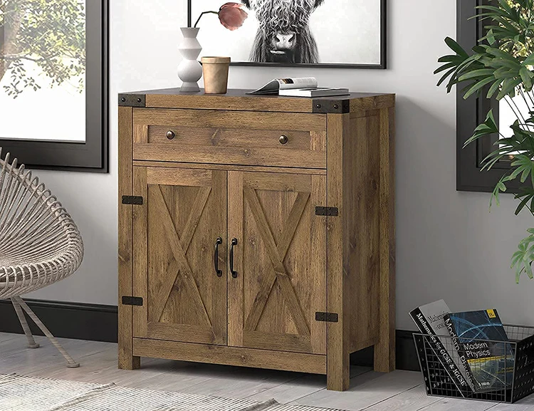 Luxury Living Room Sideboard Dining Room Furniture Barn Door Buffet Storage Cabinet Modern Sideboard Cabinet