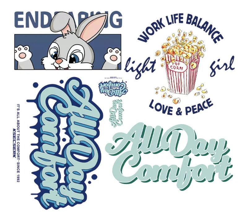 Factory Custom Logo Design Full Color Plastisol Silk Screen Print Heat Transfer for T-Shirts Mexican Chingona DTF