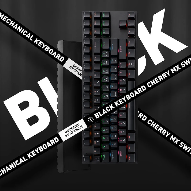 Manufacturer customized Arabic mechanical keyboard OEM OEM LED RGB Mechanical Gaming Keyboard