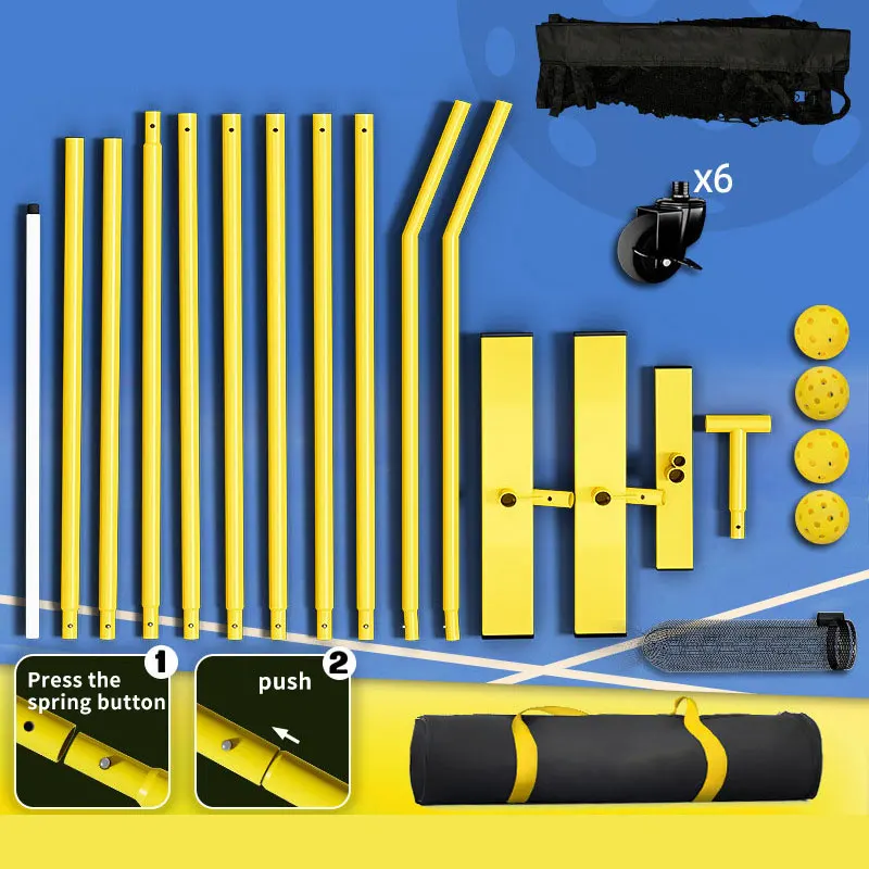 Factory Direct Sale Professional Heavy Duty Customize Portable Pickle Ball Pickleball Net Set with Wheels