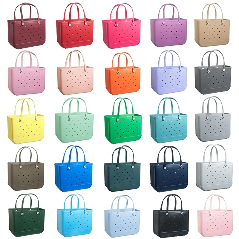 2023 best selling fashion handbags bogg bag silicone beach washable eva bogg bag totes for women
