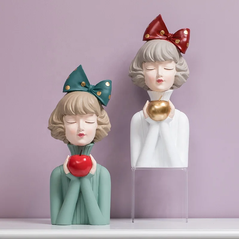 
Cocostyles custom creative Nordic lovely bubble girl resin ornaments for Luxurious sitting room wedding gift 2020 