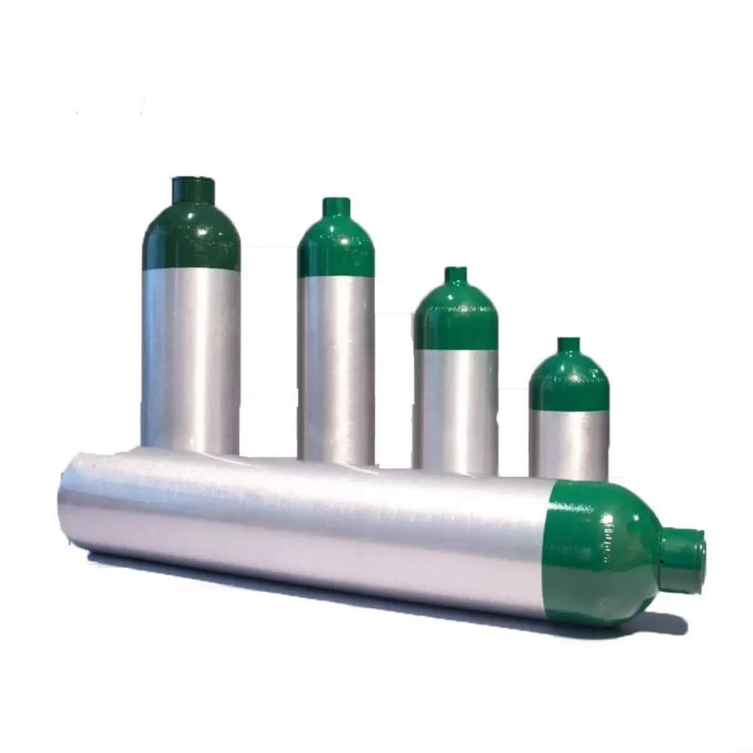 2022 High pressure seamless aluminum cylinder 6.0L aluminum tank oxygen cylinder with valve and regulator for hospital