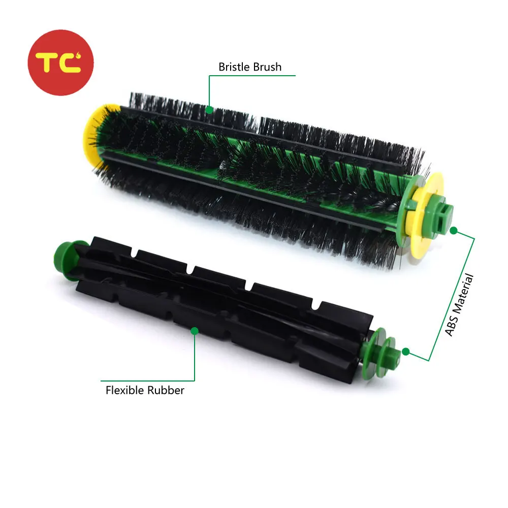 Replacement Vacuum Cleaner Filter & Bristle Flexible Brush for Irobot Roombas 500 Series 520 530 540 550 560 570 580 Parts
