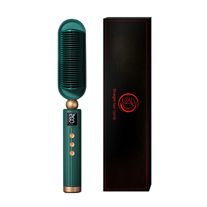 Новая мини-расческа для прямых волос с подогревом, ионный выпрямитель для волос