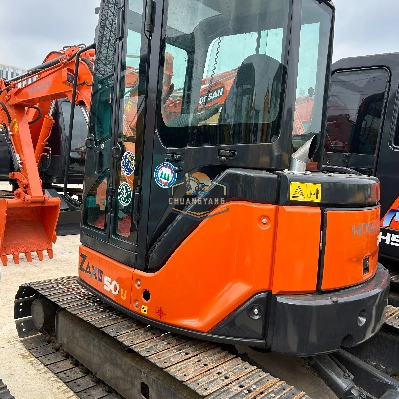 Used Original Hitachi ZX50U 5 Ton Small Crawler Excavator Low Price Hydraulic ZX 50U low working hours