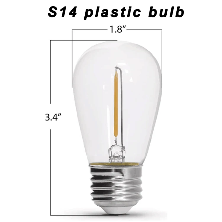 holiday lighting 48Ft S14 Bulb led outdoor string lights luces de navidad ip65 12v dc string light