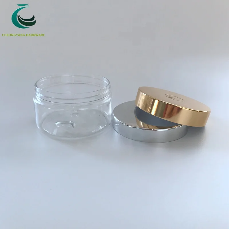 
70/400 custom cosmetic metal aluminum plastic cream screw top jar cap lid 