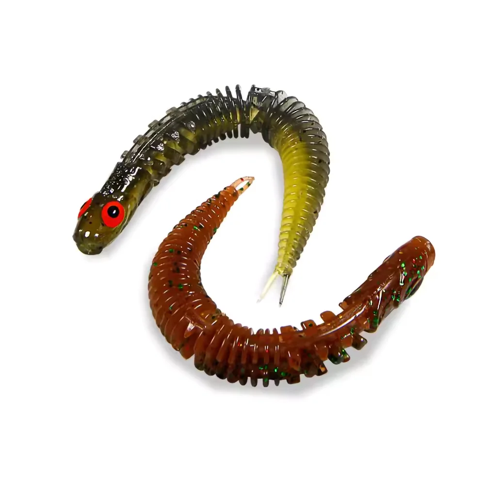 16pcs Soft Bionic Swimming Fishing Lure Simulation Loach Fishing Bait Worm Lure Kit Sea Fishing Accessories for Bass Trout Saltw