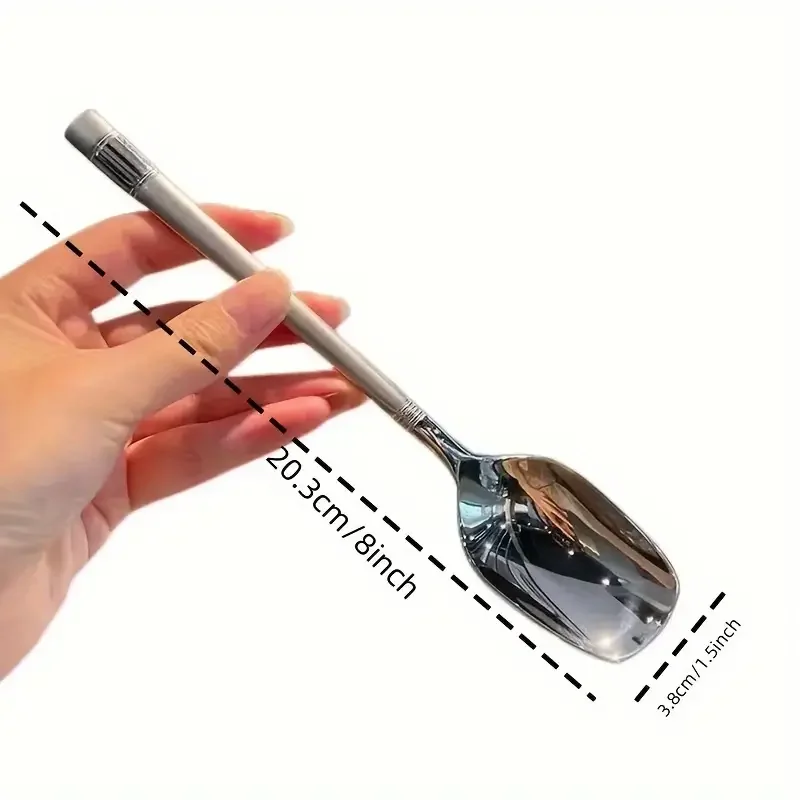 Factory Direct Wholesale Creative Stainless Steel Lantern Durable Long Handled Dessert Spoon