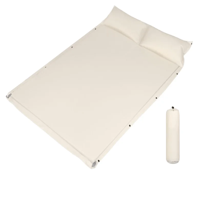 Double sleeping inflatable camping pad with pillow  Waterproof Outdoor traveling air Mattress for 2 persons