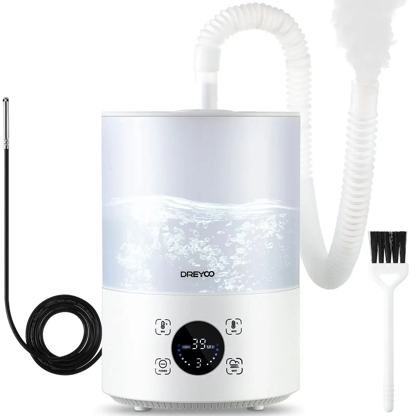 GEMEO New 3L Digital Lcd Big Tank Household Mist Maker Fogger Ultrasonic Air Humidifier With Waterproof
