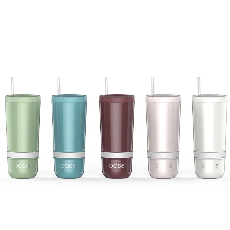 Hot Or Cold Double Wall Vacuum Insulated 20oz Stainless Steel Drink Tumbler With Straw