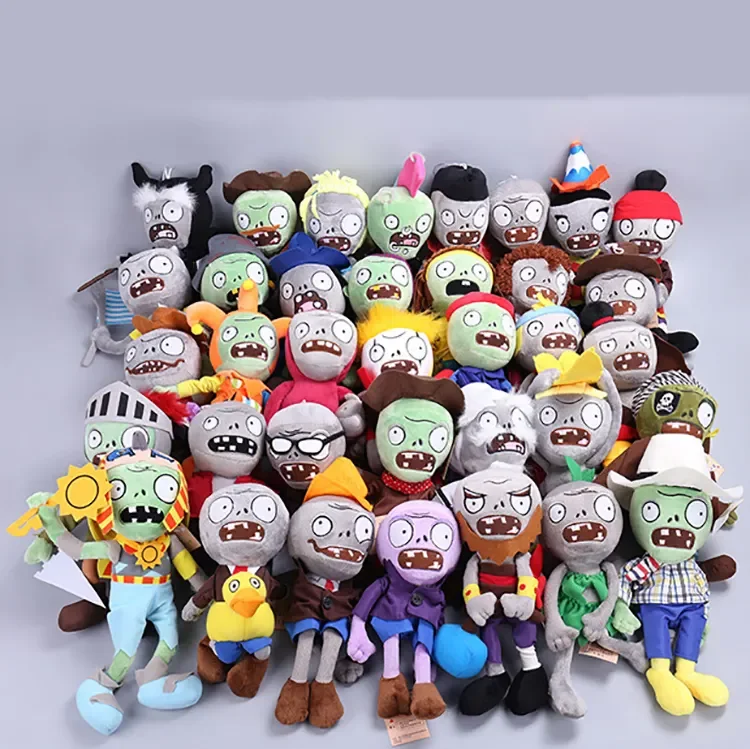 Creative Plants vs Zombies Stuffed Plushie Funny Game Toys Stuffed Animal Toys Halloween Plush Sofa Decoration Reading Pillow