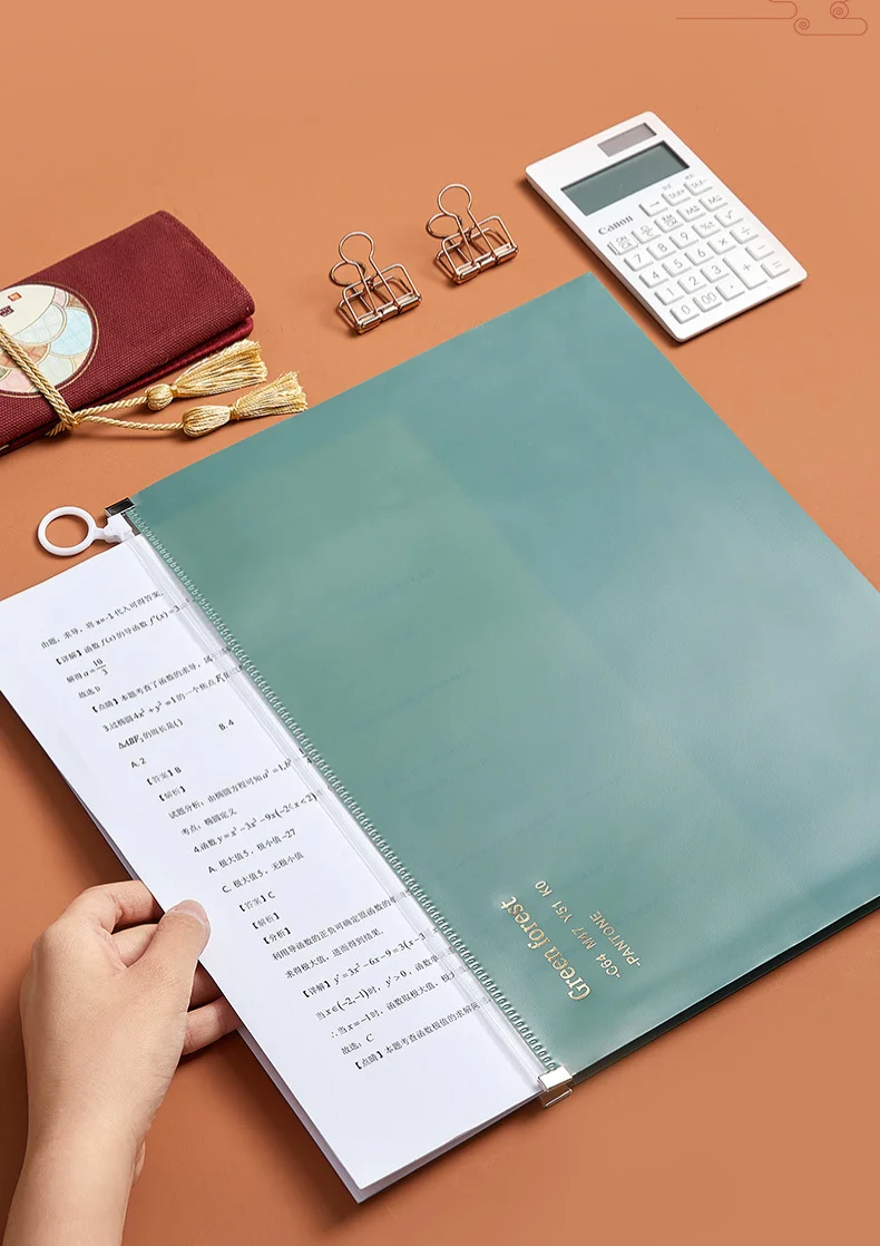 Zip up PVC Paper Document File Bill Zipper Bag Pencil Pouch Office Organization Storage Waterproof Document Folder School Gift