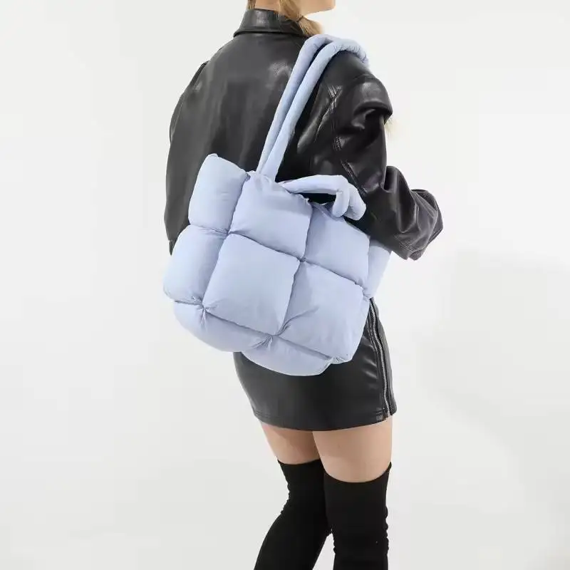 BSCI Factory Fashion Large Capacity Handbags puffy tote bag Quilted Puffer Tote Bag
