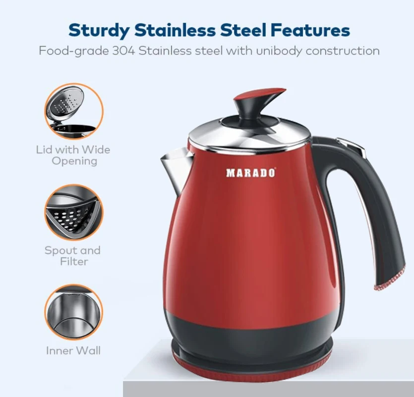 Hot selling stainless steel electric kettle water kettles fast boiling