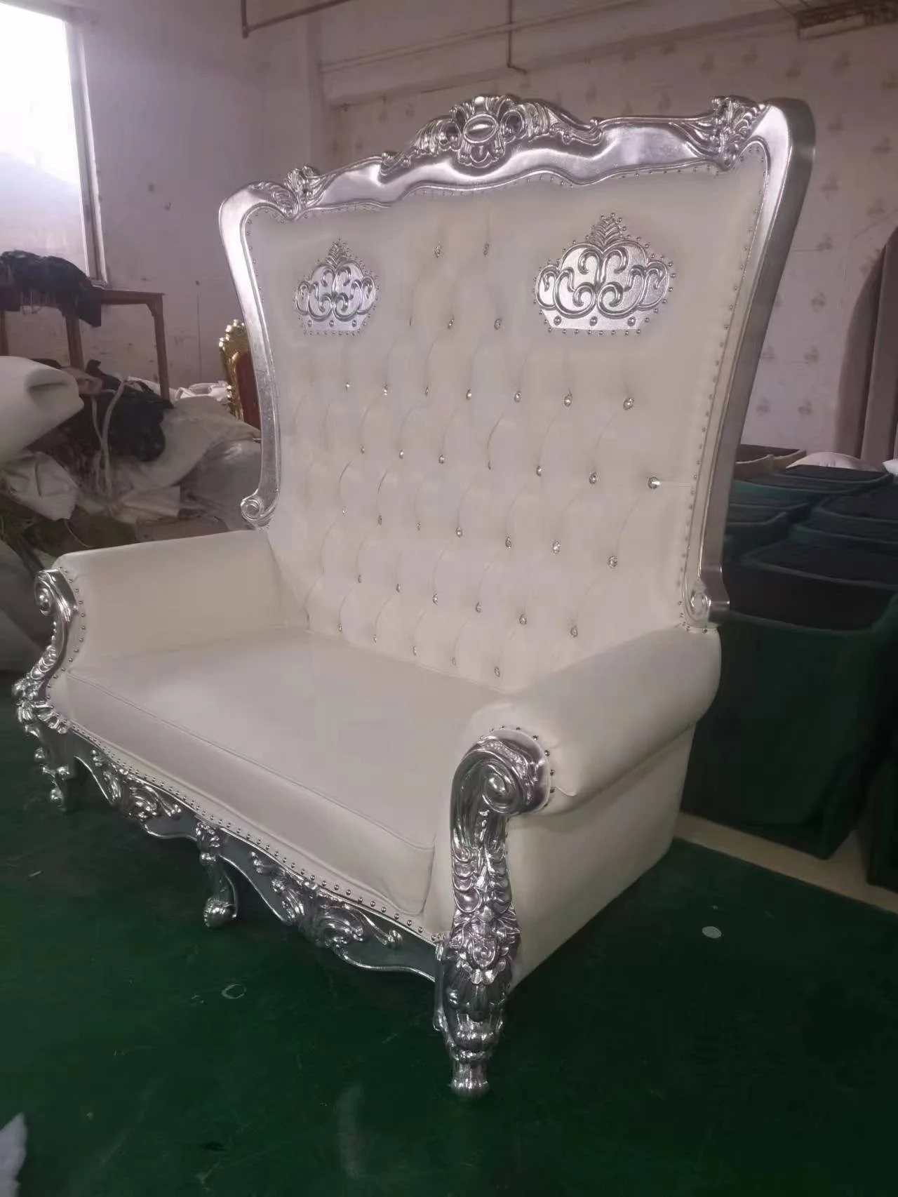 wedding decoration high back wholesale throne wedding king&queen sofa loveseat luxury royal chair