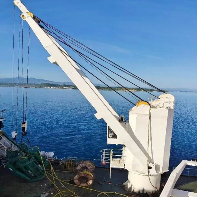 Vessel deck crane 10 ton  40 ton boat crane price 25 ton  30t marine deck crane