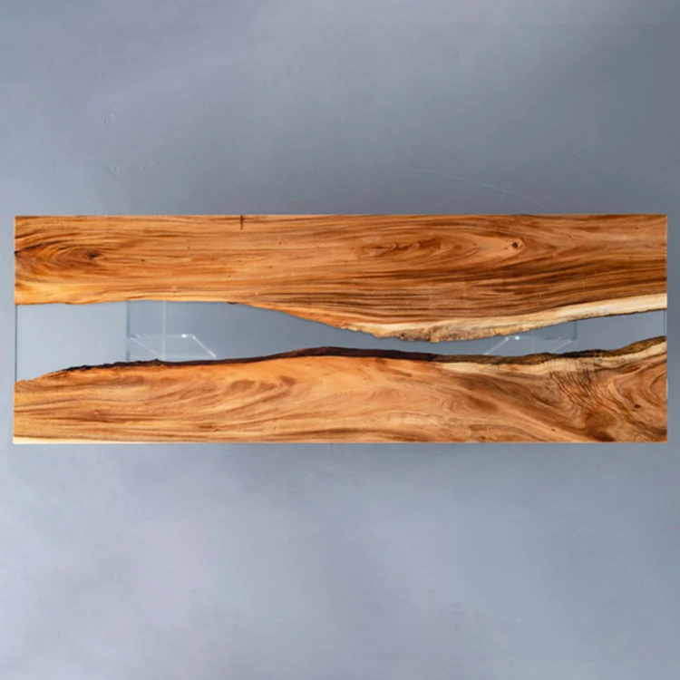 Customizable Blue River Table Epoxy Wood Table Walnut Resin River Coffee Table