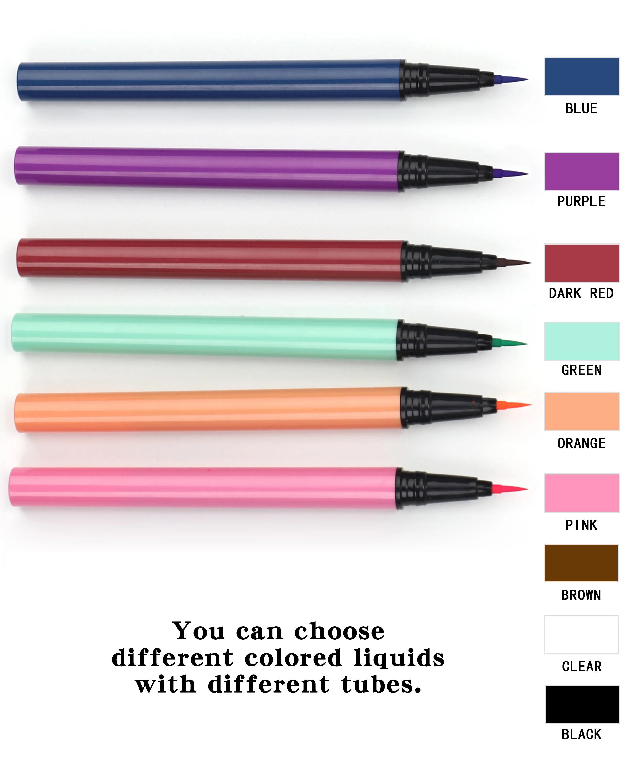 Eyeliner and glue 2 in 1 sticky waterproof eyeliner magic pen wih 3d mink lashes