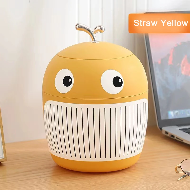 Factory Manufacture Desktop Plastic 3.5L Reusable Recycling Swing Lid Dustbin Trash Can