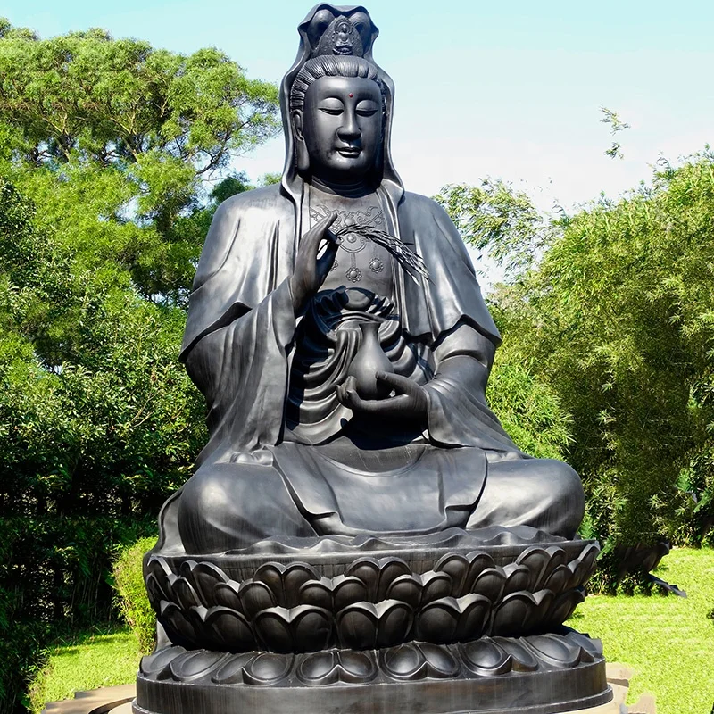 Religious Life Size Bronze Kwan Yin Sculpture