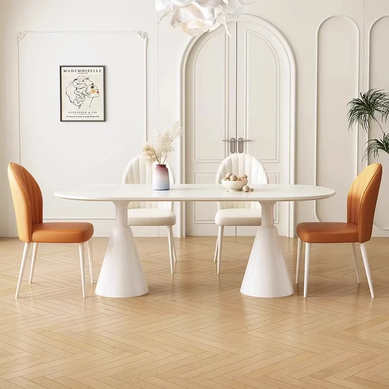 Waterproof Dining Room Furniture of High-Hardness Rock Plate Table with Scratch and Wear Resistance