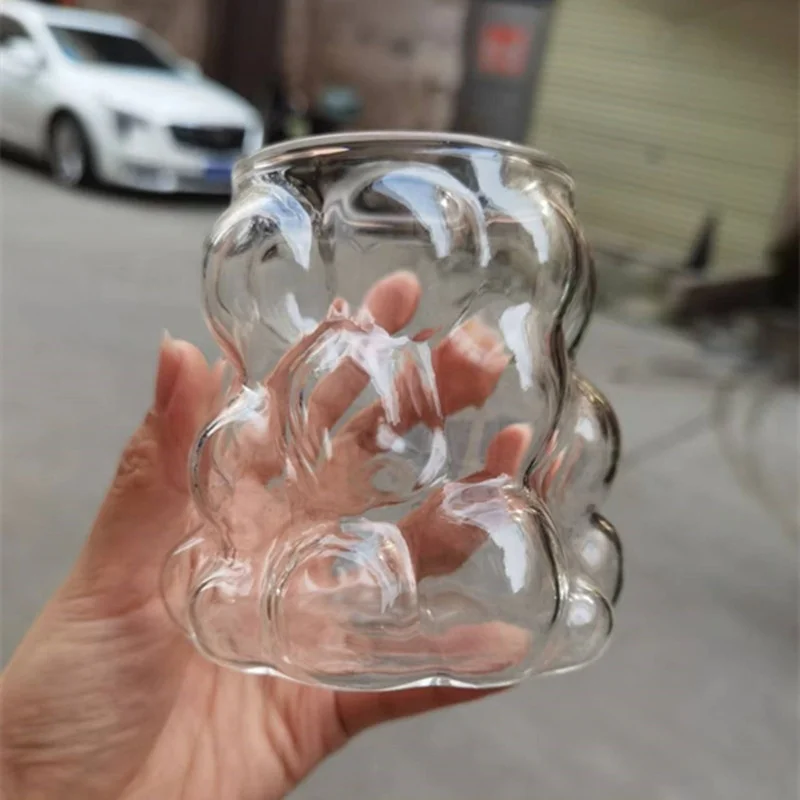 Unique Grape Design Candle Holders Cute Bud Vases Clear Glass Bubble Vases