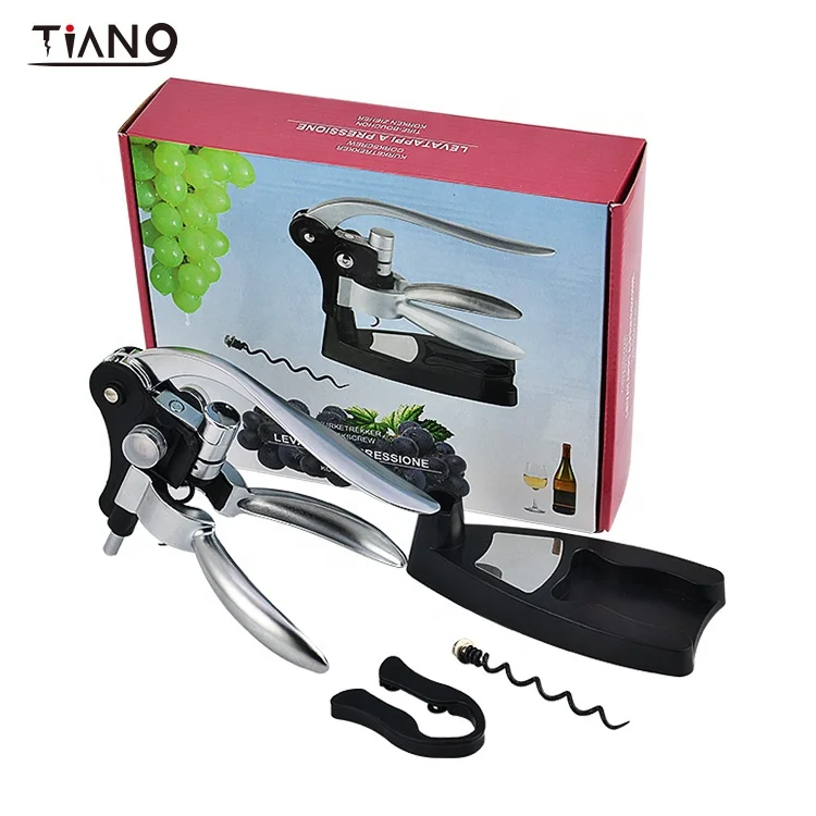 Promotional Lever Corkscrew Rabbit Wine Opener Gift Set, Prevmium Wine Opener Set