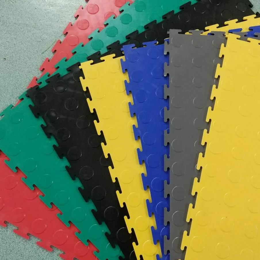 
interlock easy-cleaned vinyl floor tiles click plastic pvc floor for warehouse 