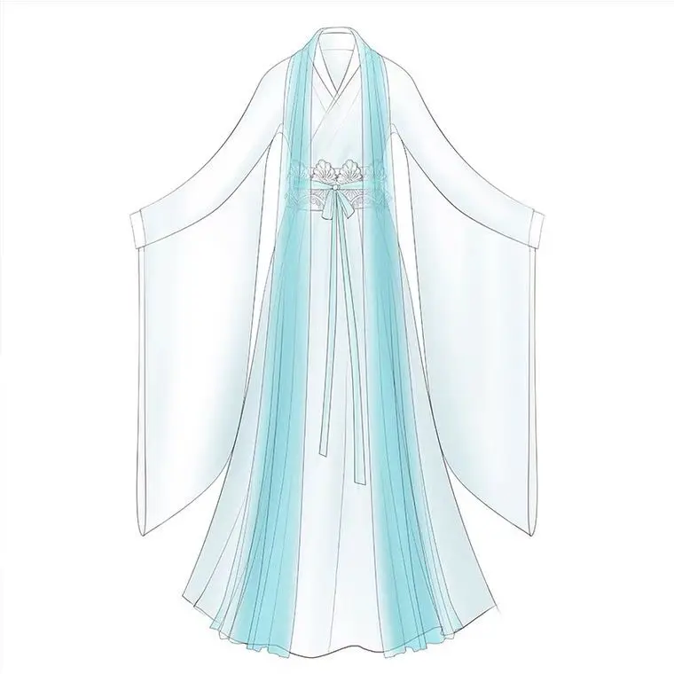 Chinese traditional costume hanfu Costume of ancient TV series Art photography Stage show Fairy clothing