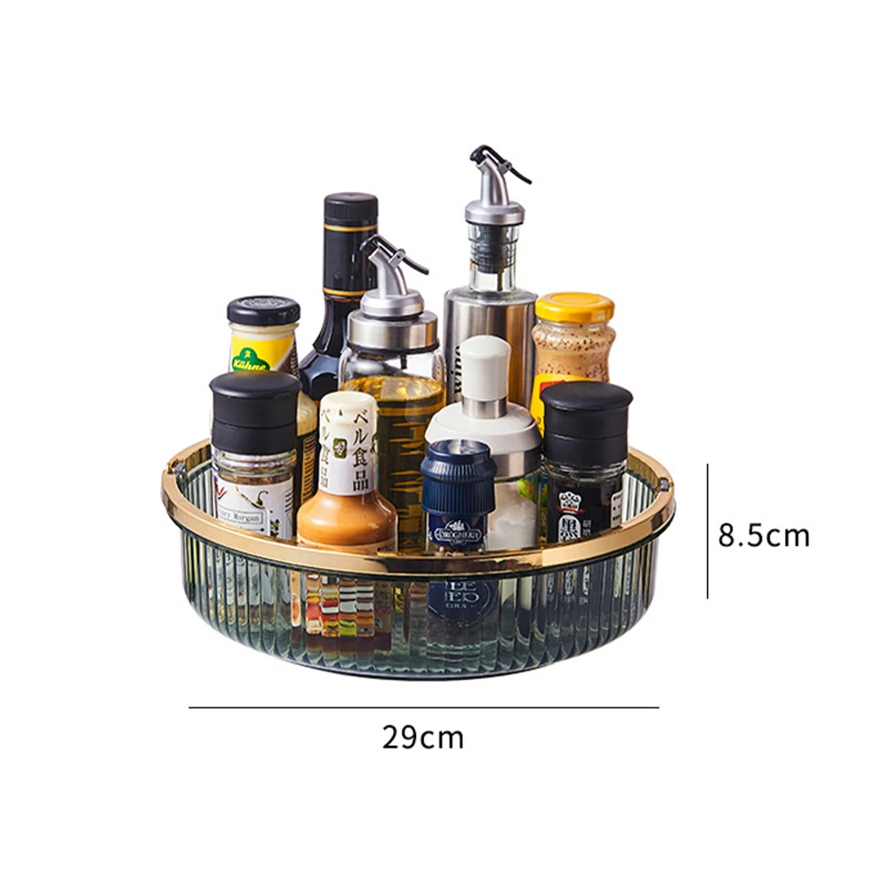 Light luxury household plastic transparent storage tray Kitchen fruit and vegetable strainer portable rotating fruit tray